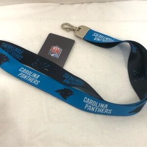 Carolina Panthers Blue Lanyard 8 1/2 Inches With Swivel Clasp New With Tags